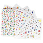 8 Sheets Random Patterned Colorful Summer Rainbow Nail Stickers Self-Adhesive DIY Nail Art Decals Nail Decals
