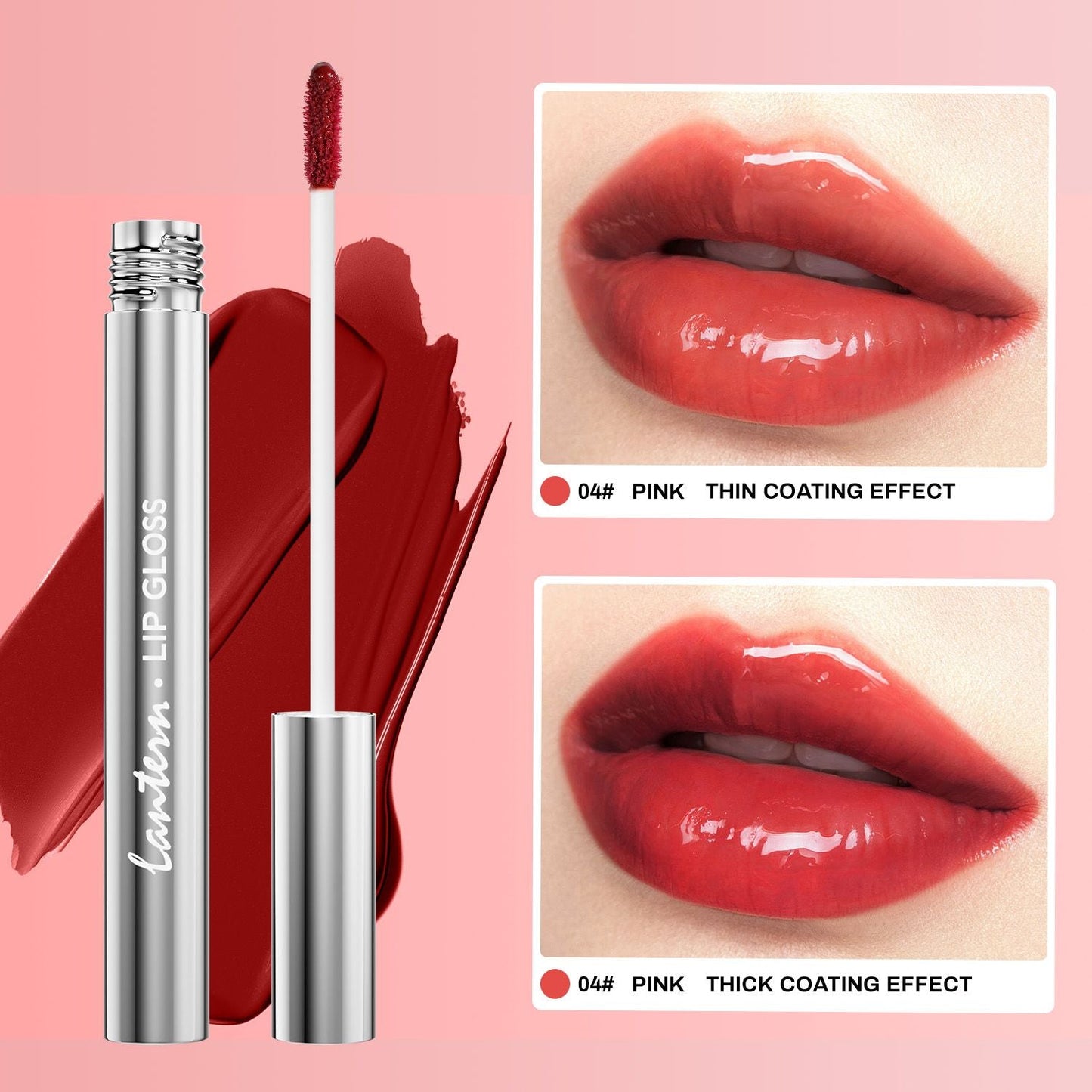 Long-Lasting Hydrating Lip Gloss, Moisturizing Non-Sticky Lip Tint with Hyaluronic Acid for Plumping Finish