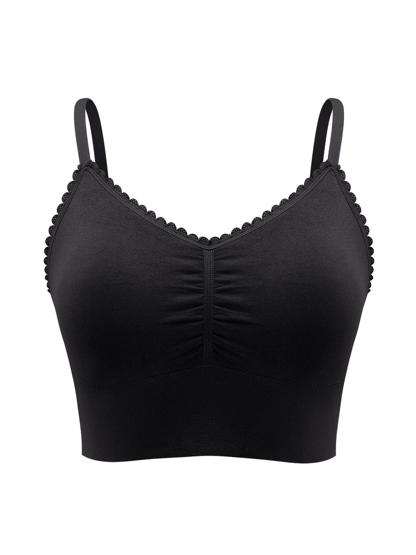 Plus Size Lace Wireless Bras For Women; Low-Impact Activity Sleep Bralette; Comfort Workout Sports Bra; Comfortable Full Coverage; Soft And Breathable Fabric; Women's Lingerie