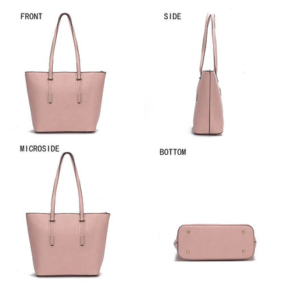 MKF Collection Mina Vegan Leather Women Tote and Wristlet Wallet by Mia K