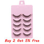 5Pairs Soft Fake Eyelashes Handmade Thick Wispy 3D Faux Mink Eyelash Natural Long Lashes Winged Lash Wholesale Eyelash Extension