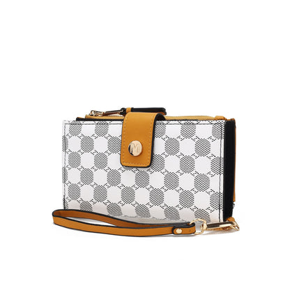 MKF Collection Solene Circular Print Vegan Leather Women's Wristlet Wallet by Mia K