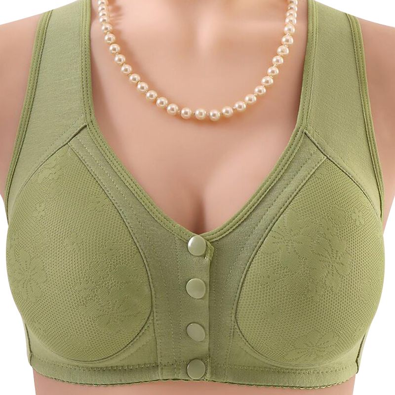 Women's Front Closure Bras Plus Size Lace Full Coverage Underwire Unlined Bra