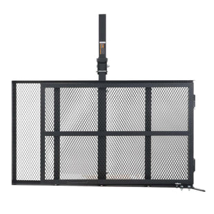 VEVOR Hitch Mount Cargo Carrier, 45.3" x 25.6" Iron Hitch Cargo Rack with Folding Ramp, Hitch Rack Basket with Stabilizer and Straps, 500LBS Mobility Scooter Carrier Fit 2" Hitch Receiver