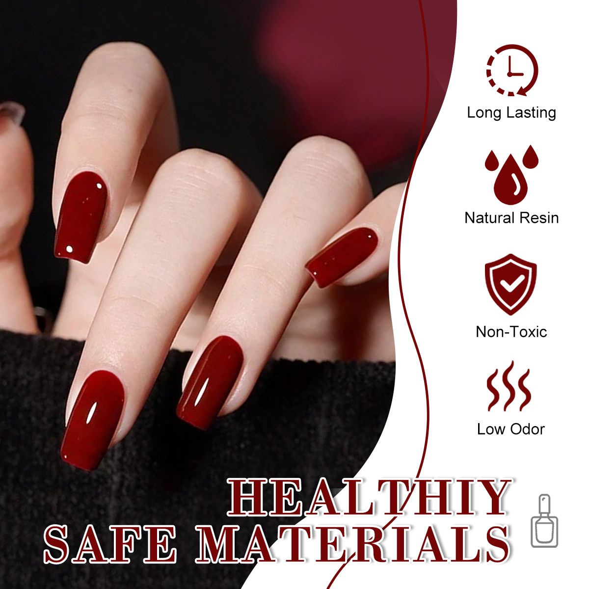 LIMEGIRL 6pcs Gel Polish Set 6 Vibrant Colors UV Gel NailPolish Red Blue Green Hema TMPTA TPO 3-free AllSeasons NailGel for Christmas Gift Women Girls