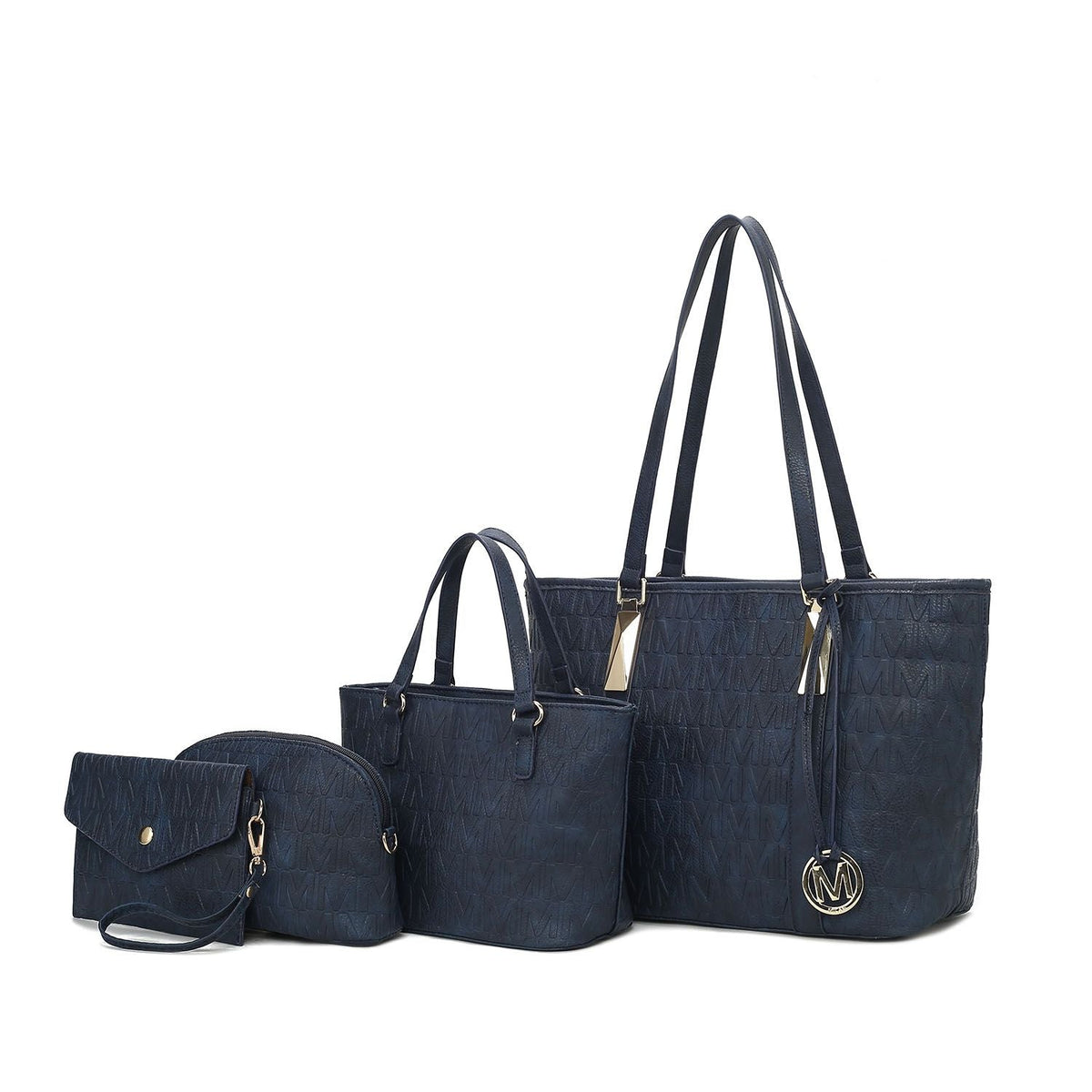 MKF Collection Arya Signature Women Tote Bag, Mini Tote Bag, Pouch and Wristlet Wallet by Mia K