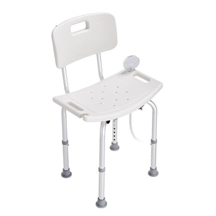 VEVOR Shower Chair, Shower Seat with Back, Adjustable Height Shower Stool, Shower Chair for Inside Shower Bathtub, Non-slip Bathroom Bench Bath Chair for Elderly Disabled Handicap, 350 lbs Capacity