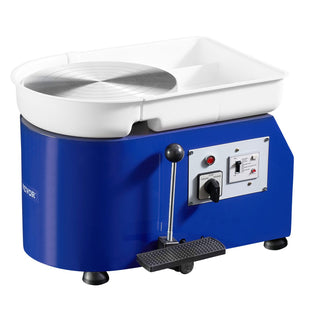 VEVOR Pottery Wheel for Adults and Beginners, 350W, 11in Clay Wheel Forming Machine, Adjustable 0-300RPM Speed Handle and Pedal Control, ABS Detachable Basin, Accessory Kit for Craft DIY, Blue Updated