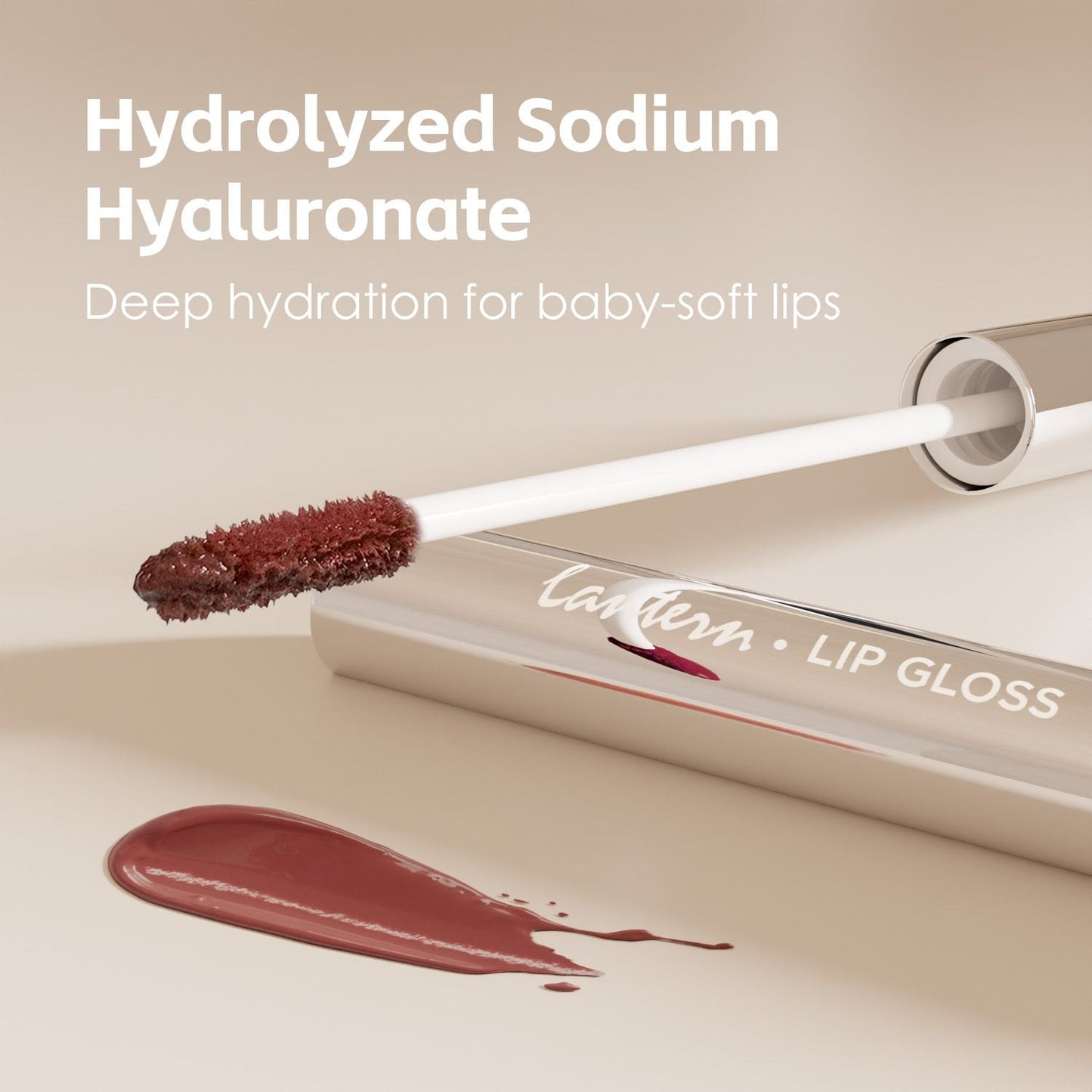 Long-Lasting Hydrating Lip Gloss, Moisturizing Non-Sticky Lip Tint with Hyaluronic Acid for Plumping Finish