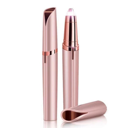 Rechargeable Eyebrow Hair Remover - Painless USB Electric Trimmer with LED Light