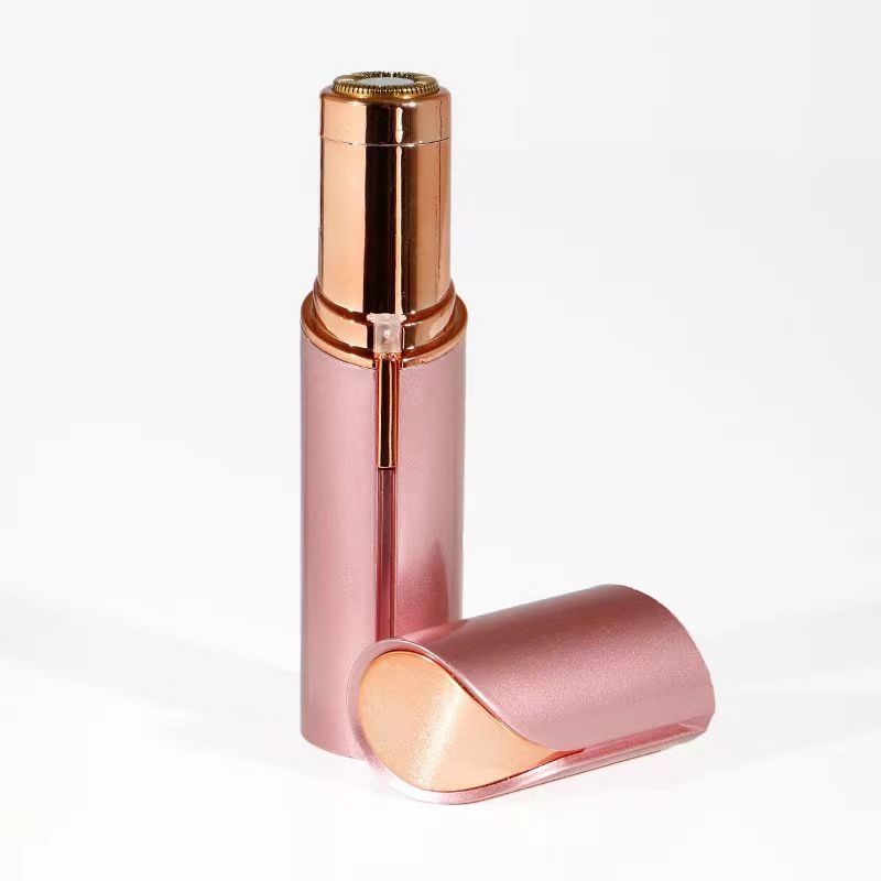 Facial Hair Remover for Women - Painless Portable Lipstick Shaver with LED Light & Stainless Steel Blades, Rechargeable USB Epilator for Lip, Chin, Cheek & Peach Fuzz