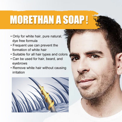 East Moon Men's Shampoo Clean Hair Nourishing Nourishing Black Shiny Hair Care Men's Shampoo Soap