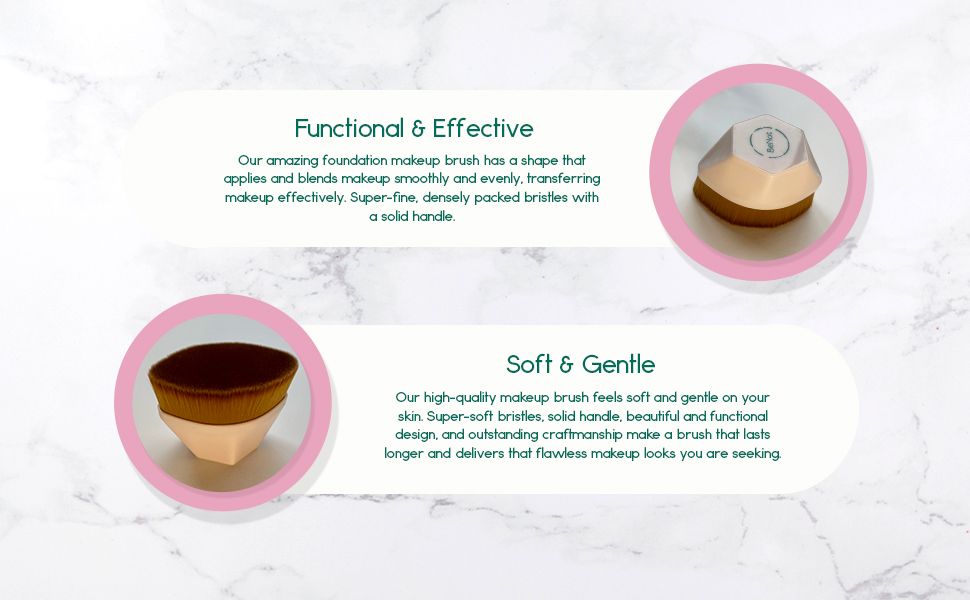 Premium Foundation Makeup Brush – Dense Synthetic Bristles for Flawless Liquid, Cream, & Powder Blending – Ergonomic Liquid Foundation, Face Concealer, & BB Cream Cosmetic Face Blender Brush