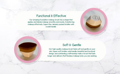 Premium Foundation Makeup Brush – Dense Synthetic Bristles for Flawless Liquid, Cream, & Powder Blending – Ergonomic Liquid Foundation, Face Concealer, & BB Cream Cosmetic Face Blender Brush