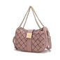 MKF Collection Solari Braided Chain Shoulder Bag. Stylish Handbag with Gold Tone Accents by Mia K.