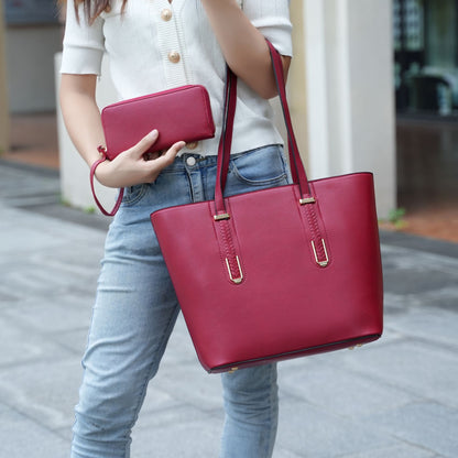 MKF Collection Mina Vegan Leather Women Tote and Wristlet Wallet by Mia K