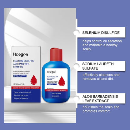 Scalp Refreshing Anti-Dandruff Shampoo, Oil Control Balancing Hair Cleansing Shampoo with Aloe Extract, Deep Cleaning Fluffy Hair Wash for Oily Dry Itchy Scalp, Daily Household Hair Care Shampoo 120ml