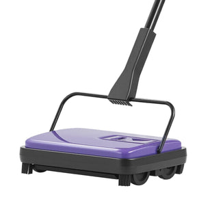 VEVOR Carpet Sweeper Manual, Floor Sweeper with 300 ml Dustbin Capacity Easy to Empty, 6.7 inch Cleaning Width for Home Office Carpets Pet Hair Dust, Purple