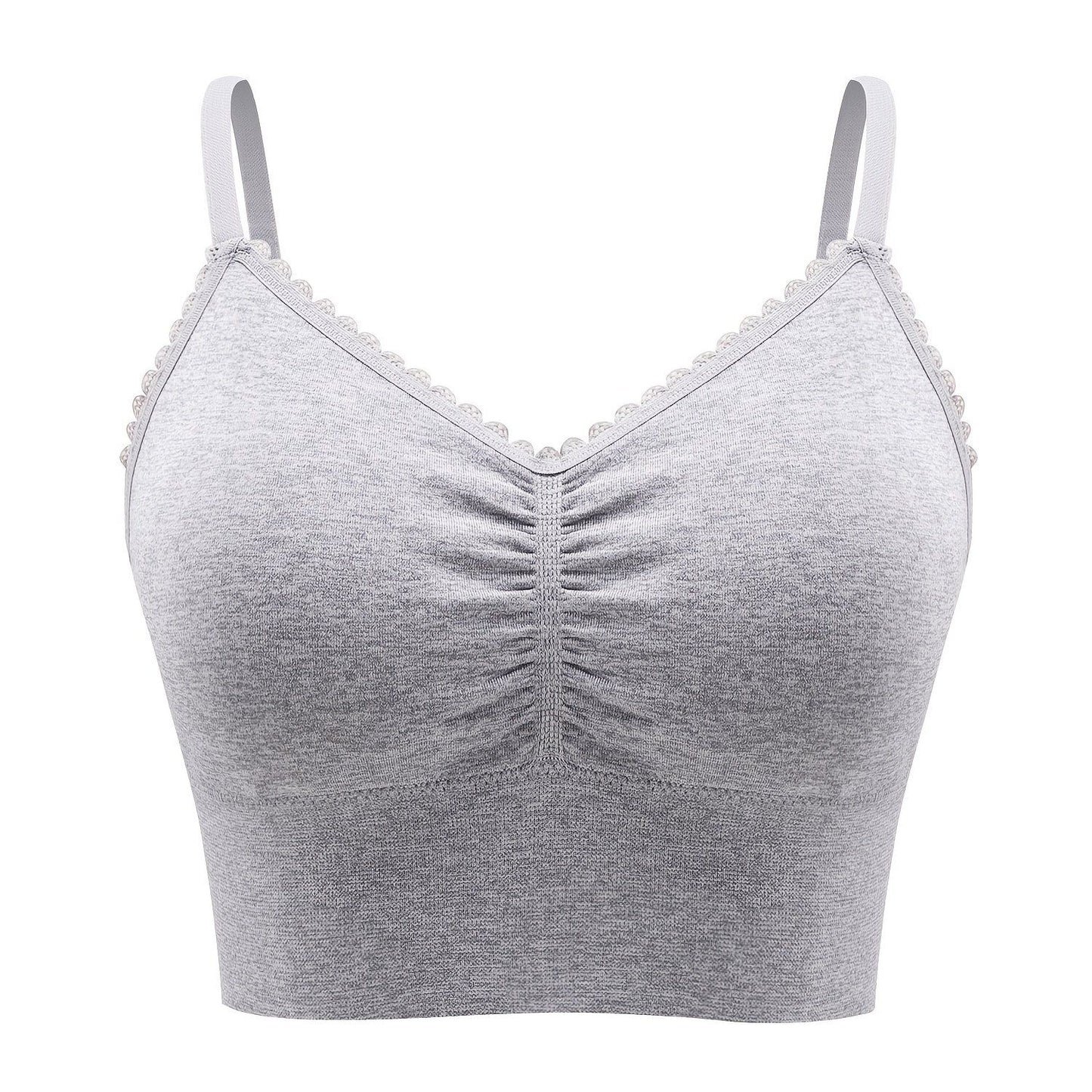 Plus Size Lace Wireless Bras For Women; Low-Impact Activity Sleep Bralette; Comfort Workout Sports Bra; Comfortable Full Coverage; Soft And Breathable Fabric; Women's Lingerie