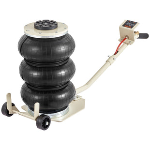 VEVOR Air Jack, 3T / 6600 lbs Triple Bag Air Jack, Airbag Jack with Six Steel Pipes, Lift up to 17.7 inch/450 mm, 3-5 s Fast Lifting Pneumatic Jack, with Long Handles for Car, Garage, Repair
