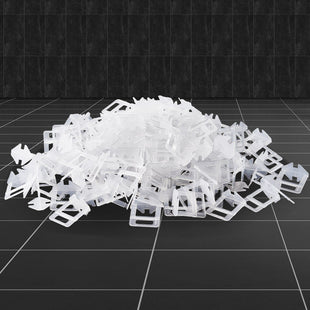 VEVOR Tile Leveling System Clips, 2200-Piece DIY Tile Leveler Spacers, 1/16"(1.5 mm) Tile Leveler Clips, Tile Leveling System Tile Installation Tools for Professional Ceramic Tile, Stone Installation