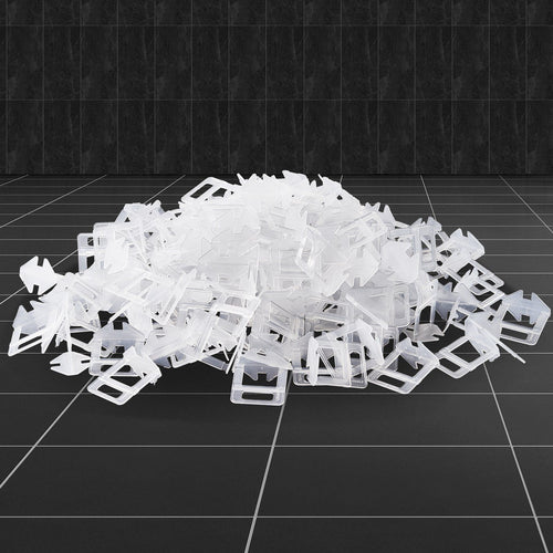 VEVOR Tile Leveling System Clips, 2200-Piece DIY Tile Leveler Spacers, 1/16"(1.5 mm) Tile Leveler Clips, Tile Leveling System Tile Installation Tools for Professional Ceramic Tile, Stone Installation