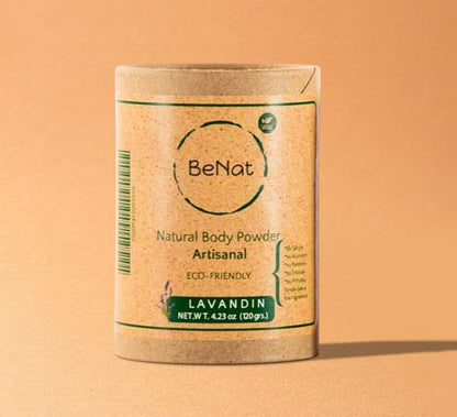 BeNat 100% All-Natural Body Powder - Talc-Free, Unscented, Eco-Friendly, Plastic-Free Packaging - Gentle for Sensitive Skin, Long-Lasting Odor Protection - 5.0 oz