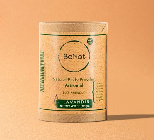 BeNat 100% All-Natural Body Powder - Talc-Free, Unscented, Eco-Friendly, Plastic-Free Packaging - Gentle for Sensitive Skin, Long-Lasting Odor Protection - 5.0 oz