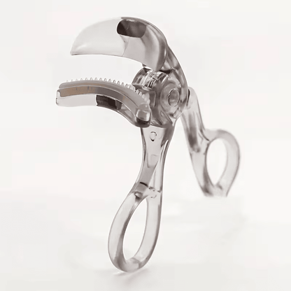 Portable wide-angle eyelash curler with built-in comb - suitable for all eye shapes, easy to use, battery-free, ideal for beginners