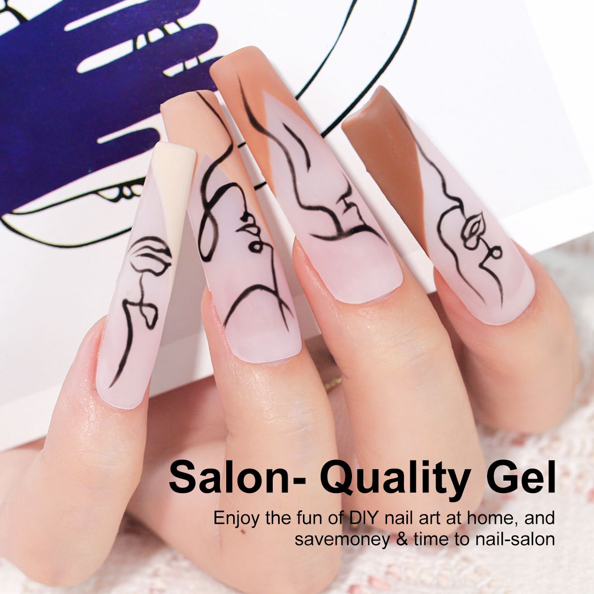 LIMEGIRL Gel Nail Polish Set 6 Color Set with UV Nail Light and Nail Tools, Soaking Nail Set, for Beginners DIY Nail Set