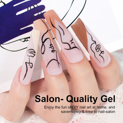 LIMEGIRL Gel Nail Polish Set 6 Color Set with UV Nail Light and Nail Tools, Soaking Nail Set, for Beginners DIY Nail Set