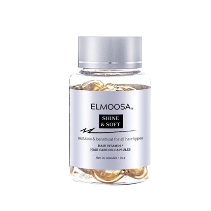 ELMOOSA Shine & Soft Hair Care Oil Capsules,Hair Vitamins Completes Daily Haircare /Enriched With Camellia Oil And A Variety Of Essential Oils