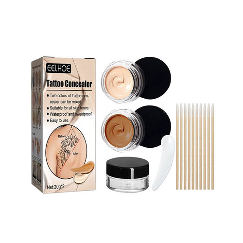 Double Color Waterproof Tattoo Concealer Sweat Proof Skin Brighten Foundation Cover Birthmark Scars Concealer Gouache Cosmetic