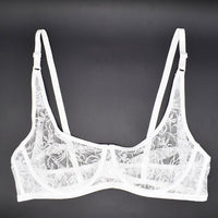 Plus Size Madam Bras Lace Sheer Unpadds Bra See Through Sexy Lingerie Underwear