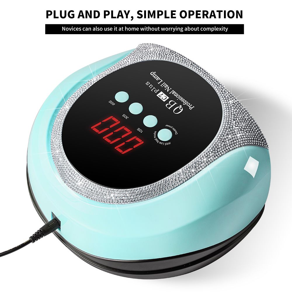 Professional UV LED Nail Lamp, LIMEGIRL Nail Dryer for Gel Polish, 4 Timers UV Nail Lamp Professional Nail Light,57Pcs Lamp Beads and Automatic Sensor