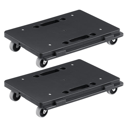VEVOR Furniture Dolly, 500 lbs Capacity Each Count, Furniture Mover with Wheels, Portable Moving Rollers 4 Wheels Heavy Duty, Small Flat Dolly Cart with Interlocking for Heavy Furniture, 2 Pack, Black