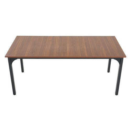 VEVOR Rectangle Dining Table, 71 inch Length Large Wood Tables for 6-8 Person, Farmhouse Dinner Furniture, Rustic Conference Desk with Iron Legs, for Home Kitchen Living Room, Brown(Only Table)