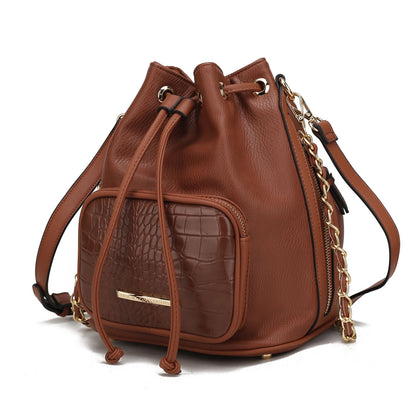 MKF Collection Azalea Vegan Leather Women Bucket Bag by Mia K