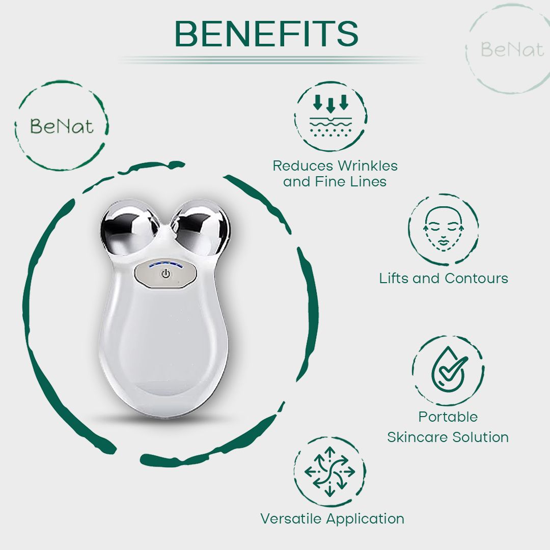 Microcurrent Facial Toning Massager - Anti-Aging Skin Tightening & Face Sculpting Device for Wrinkles, Jowls, and Jawline Contouring