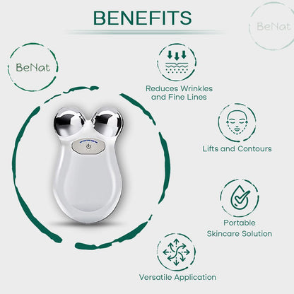 Microcurrent Facial Toning Massager - Anti-Aging Skin Tightening & Face Sculpting Device for Wrinkles, Jowls, and Jawline Contouring