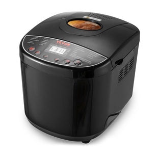 VEVOR Bread Maker, 19-in-1 2LB Dough Machine, Nonstick Ceramic Pan Automatic Breadmaker with Gluten Free Setting, Whole Wheat Bread Making, Digital, Programmable, 3 Loaf Sizes, 3 Crust Colors