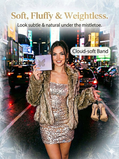 AYCUE Holiday Glam Christmas Special Edition High-Quality Eyelash Suit Subtle Natural Soft Finish Clean Band DIY Fluffy Lash Extension for Festive Looks