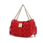 MKF Collection Solari Braided Chain Shoulder Bag. Stylish Handbag with Gold Tone Accents by Mia K.