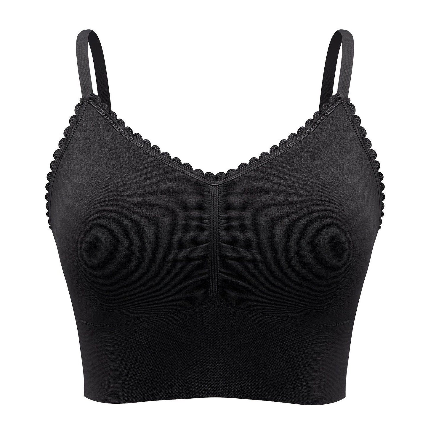 Plus Size Lace Wireless Bras For Women; Low-Impact Activity Sleep Bralette; Comfort Workout Sports Bra; Comfortable Full Coverage; Soft And Breathable Fabric; Women's Lingerie