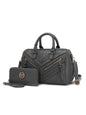 MKF Collection Lara Vegan Leather Women Satchel with wallet by Mia k