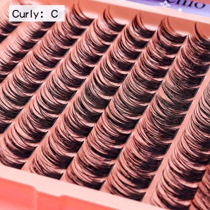 2026 Fairy Tale False Eyelashes -  Azenlo Beginner's DIY Eyelash Extension Kit, 120 Clusters Of Large-capacity False Eyelashes, Includes Glue, Tweezers, and a Complete Tool Set