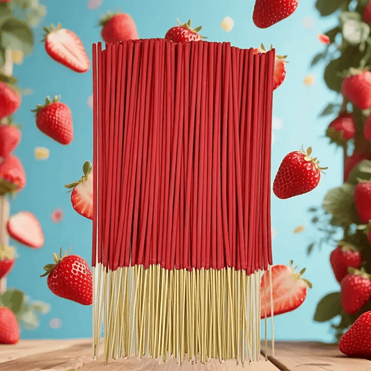 6 Fruit Flavors Incense Sticks, with Rich Fruity Aromas such as Cantaloupe, Strawberry, Watermelon, etc., 25.5cm/ 10.04in, Perfect for Yoga, Meditation,and Enhancing Party Atmosphere - 102pcs