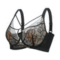 Plus Size Madam Bras Lace Sheer Unpadds Bra See Through Sexy Lingerie Underwear