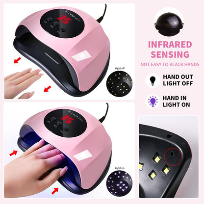 UV Light for Nails, 24LED UV LED Nail Lamp for Gel Polish,Fast Nail Dryer with Automatic Sensor, 3 Timer Setting,Small and Portable, LED Nail Light for Fingernail andToenail gel deunias