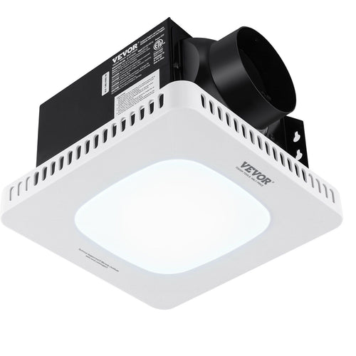 VEVOR Bathroom Exhaust Fan, 80 CFM High-Efficiency Ventilation, 1.5sones Low Noise Operation All-Copper Motor, Energy-Saving Bathroom Ceiling Fan, No Need For Attic Access, For Various Ceilings
